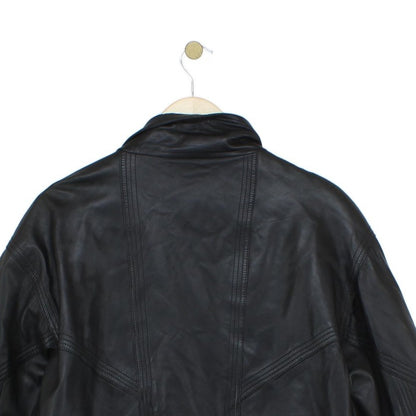 Mens Leather Jacket Biker Retro Motorcycle