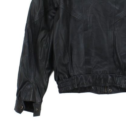Mens Leather Jacket Biker Retro Motorcycle