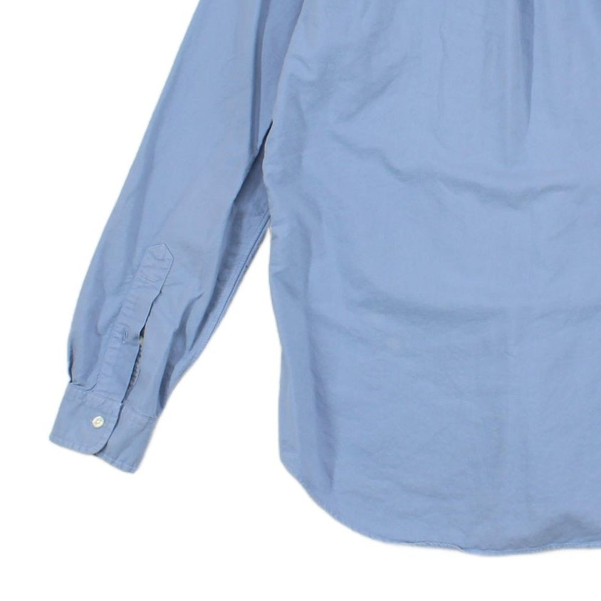 Mens Shirt Button Down Long Sleeve Embroidered Logo