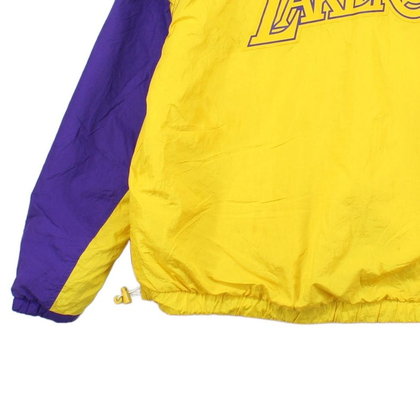 Mens La Lakers 1/4 Zip Jacket Nba Hooded Insulated