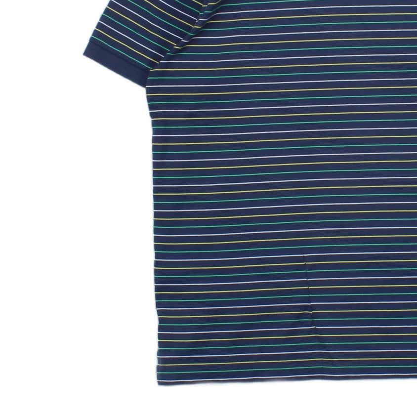 Mens Striped Polo Shirt Short Sleeve Pro Fit