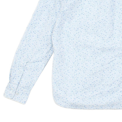 Mens Floral Shirt Stretch Slim Fit Button Up