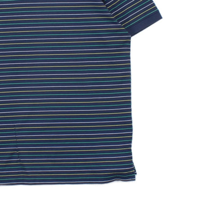 Mens Striped Polo Shirt Short Sleeve Pro Fit