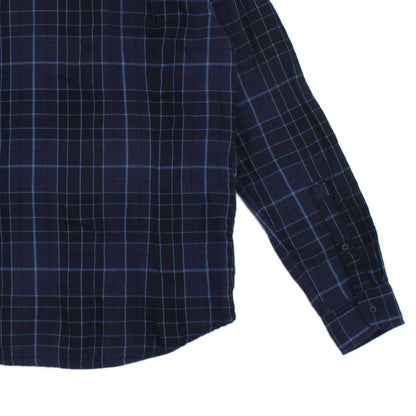 Mens Plaid Shirt Long Sleeve Check Cotton