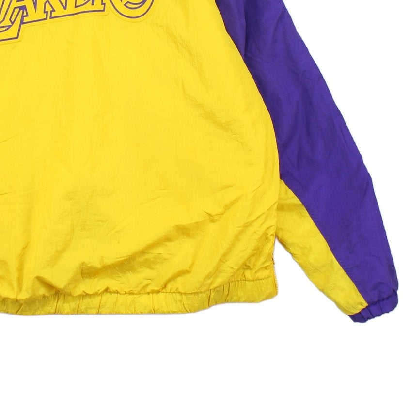 Mens La Lakers 1/4 Zip Jacket Nba Hooded Insulated