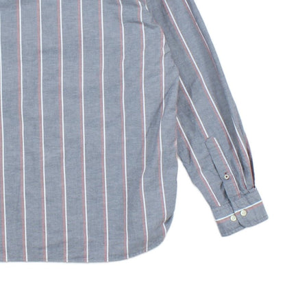 Mens Striped Shirt Stretch Button Down Long Sleeve