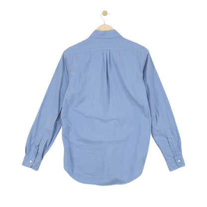 Mens Shirt Button Down Long Sleeve Embroidered Logo