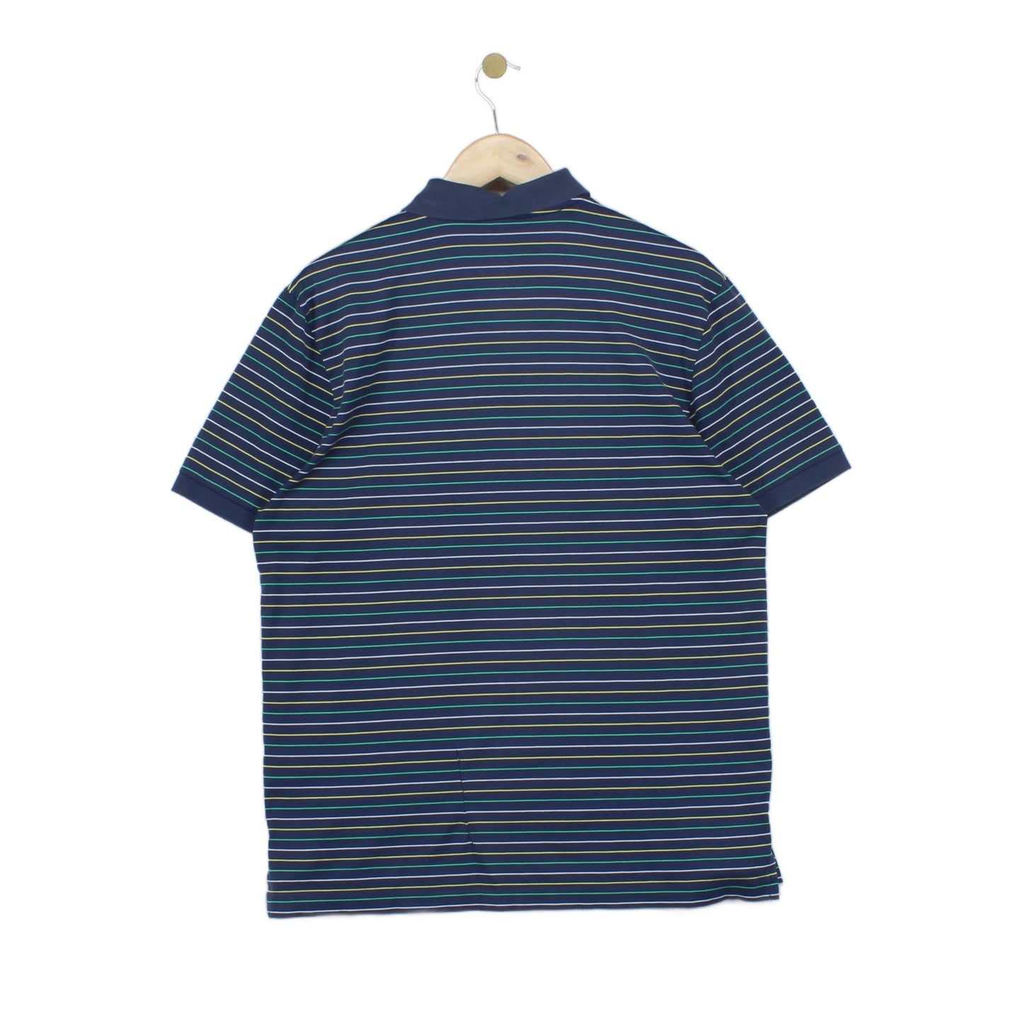 Mens Striped Polo Shirt Short Sleeve Pro Fit