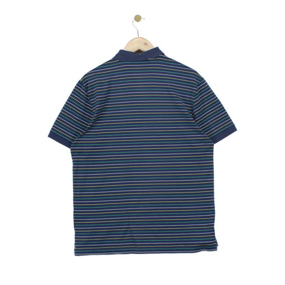 Mens Striped Polo Shirt Short Sleeve Pro Fit