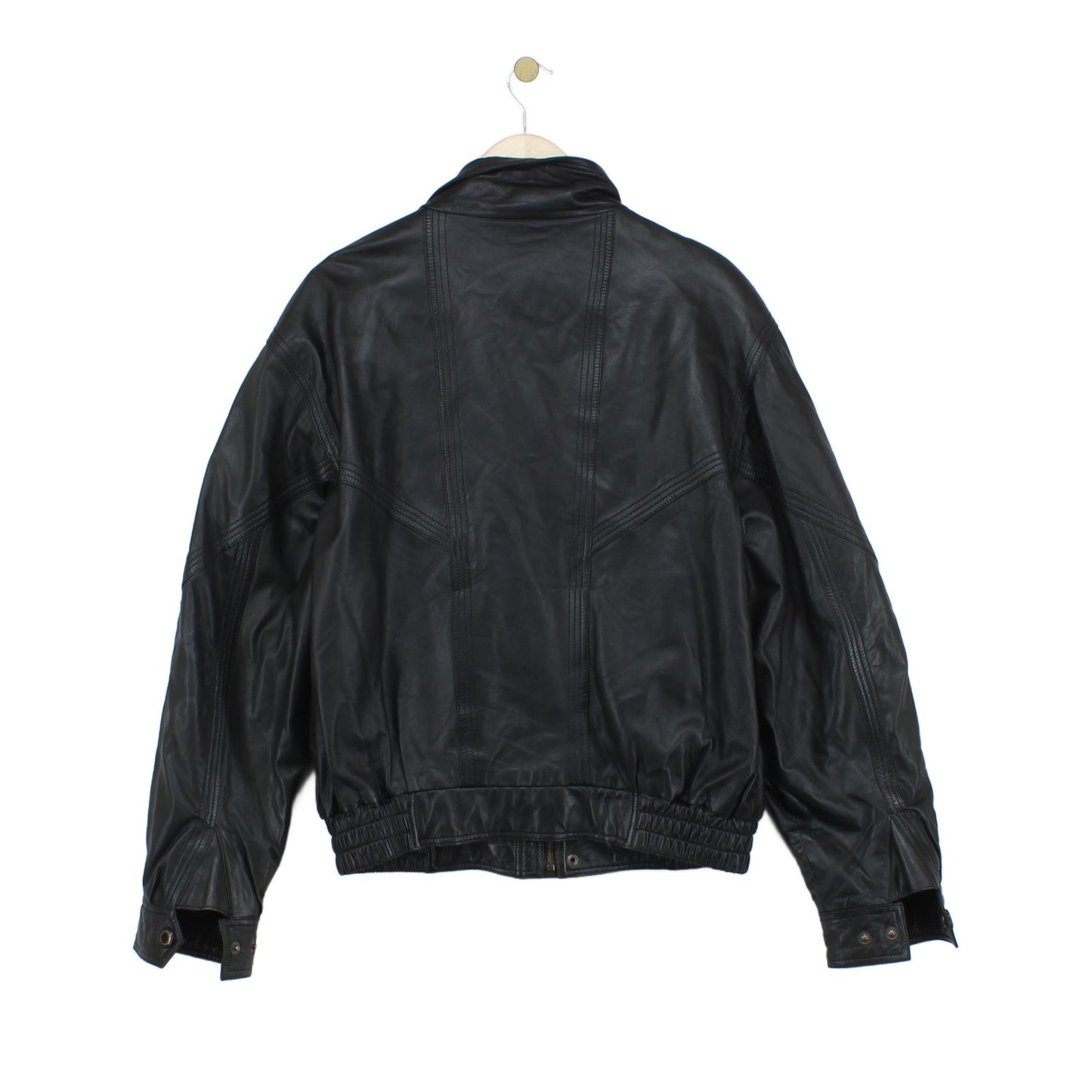 Mens Leather Jacket Biker Retro Motorcycle