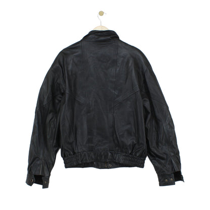 Mens Leather Jacket Biker Retro Motorcycle