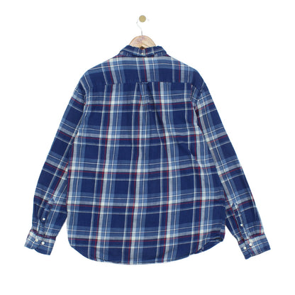 Mens Plaid Shirt Button Down Long Sleeve