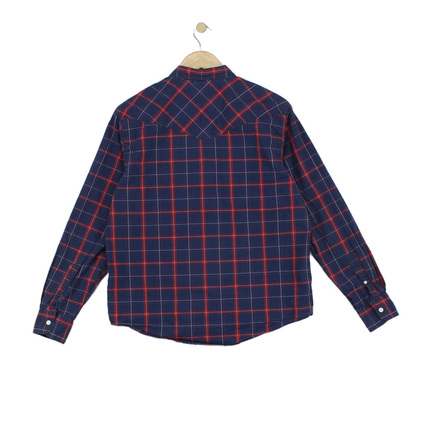 Mens Plaid Shirt Button Up Check