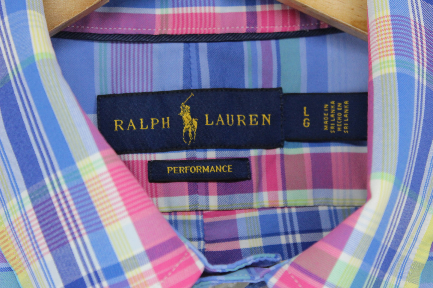 Mens Plaid Shirt Performance Button Up