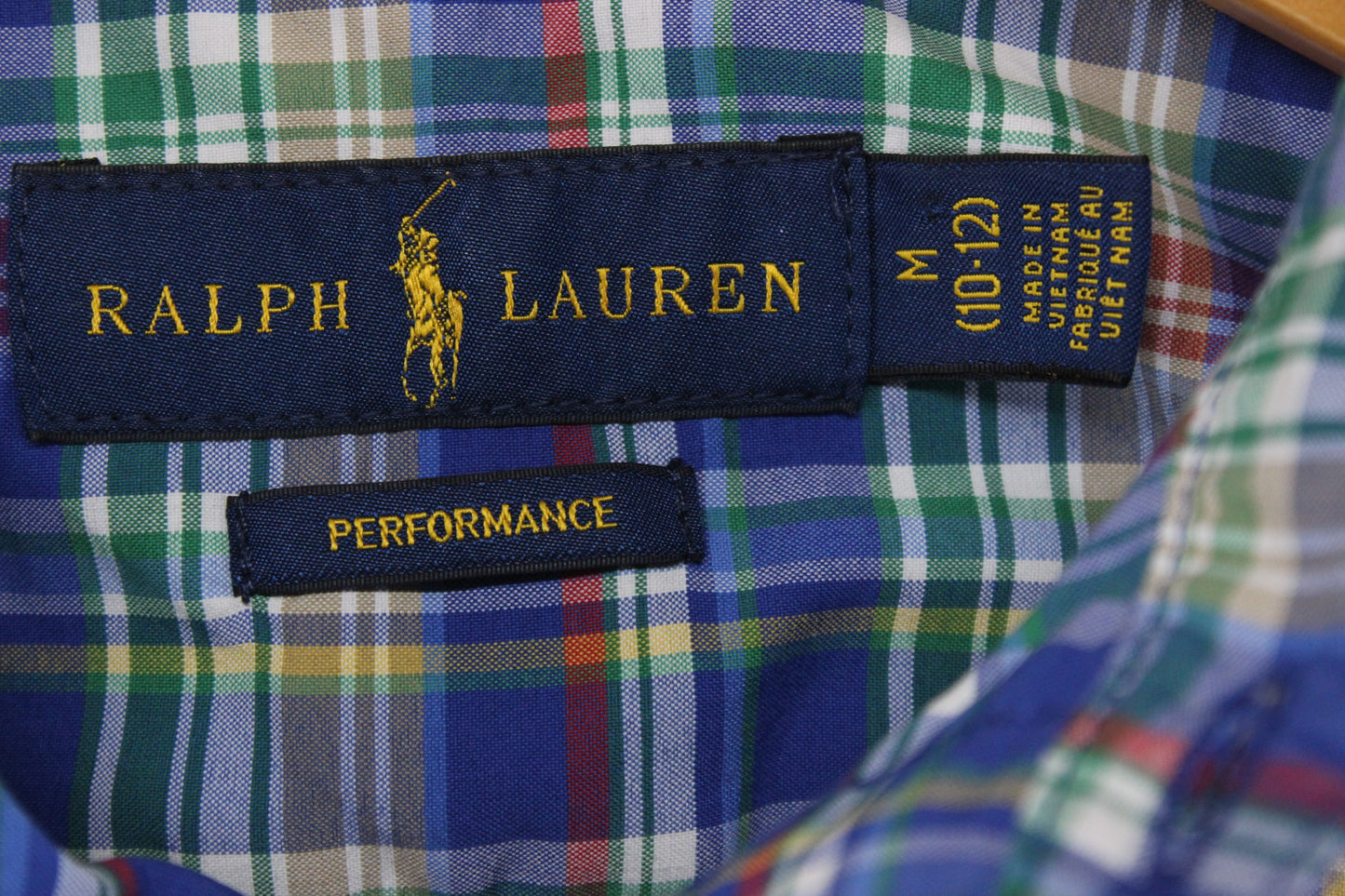 Boys Plaid Shirt Button Up Performance