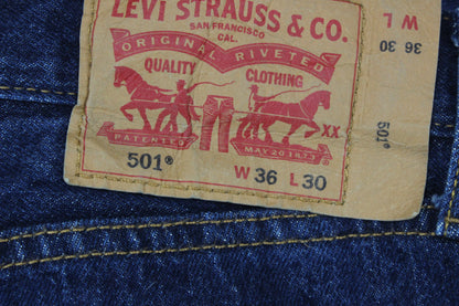 Mens 501 Jeans Classic Fit Denim Straight