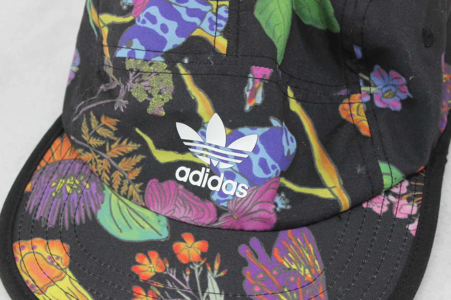 Mens 5 Panel Cap Streetwear Logo Floral Reversible