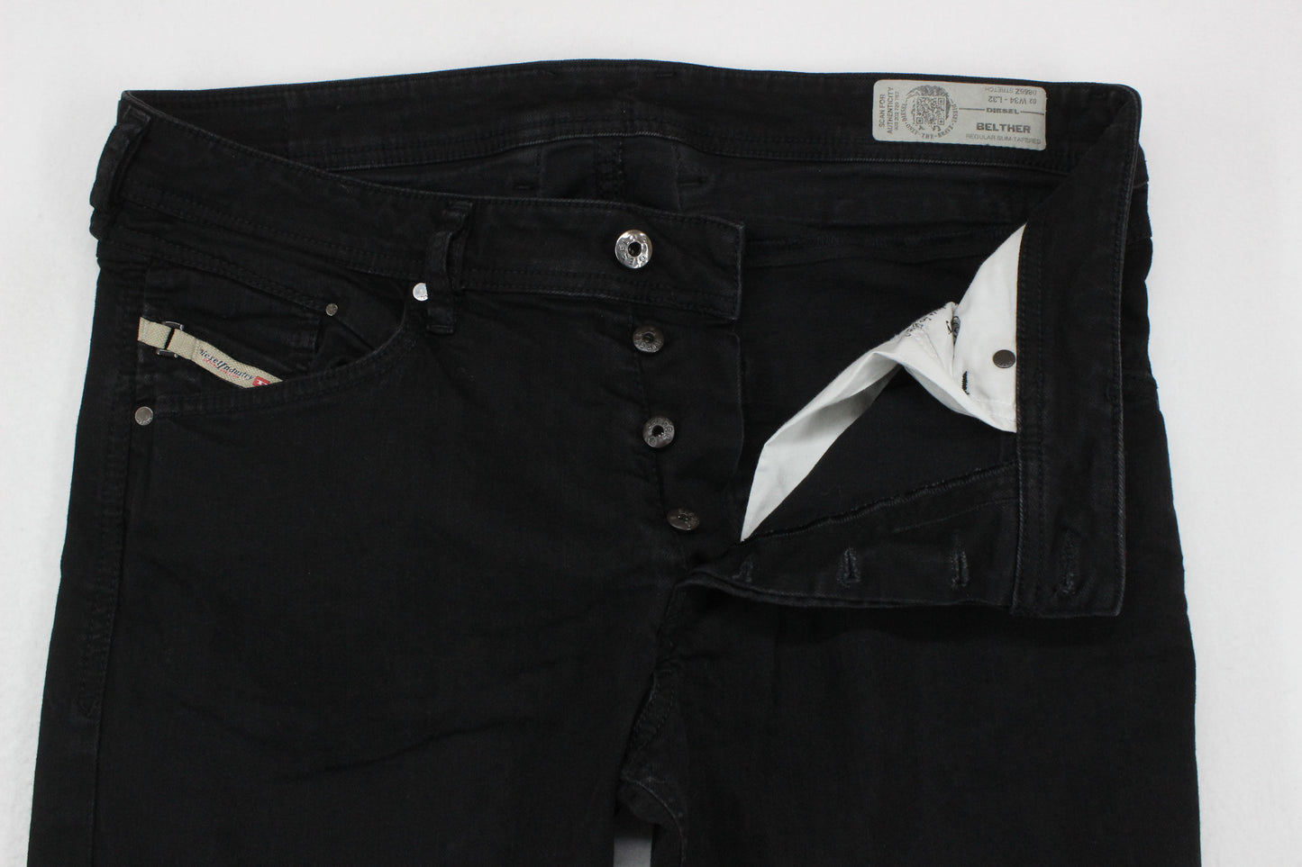 Mens Belther Jeans Slim Tapered Denim