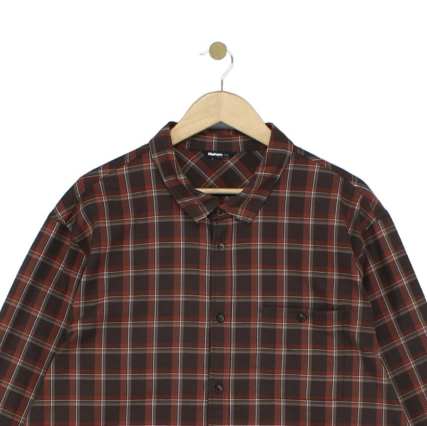 Mens Check Shirt Long Sleeve Plaid