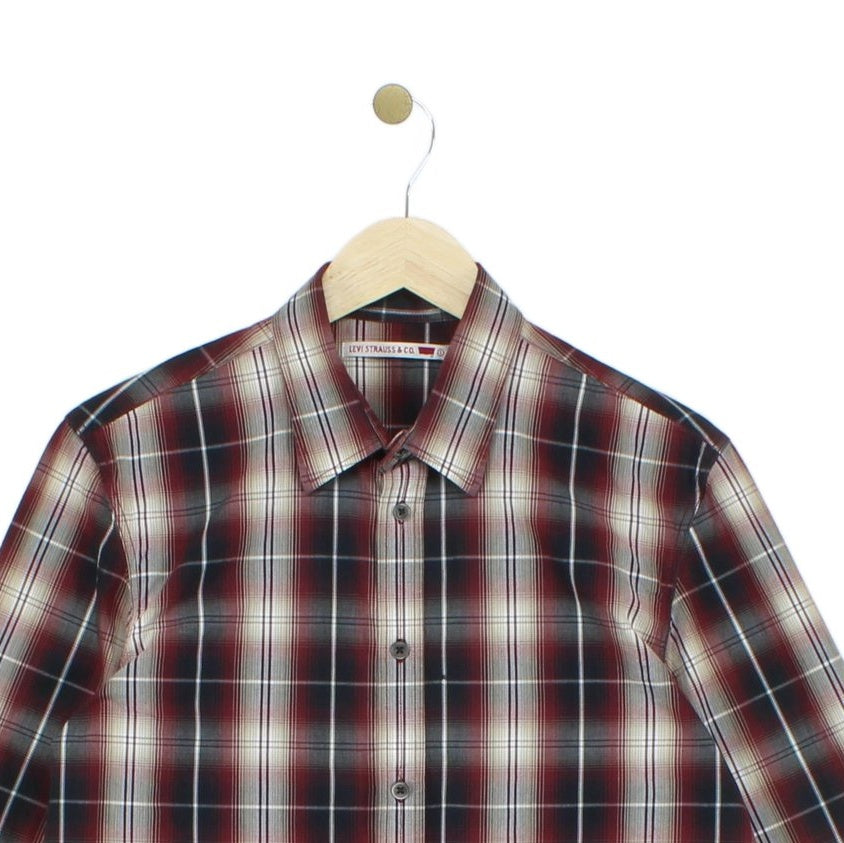 Mens Plaid Shirt Long Sleeve Button Up