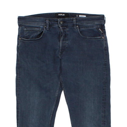 Mens Grover Jeans Stretch Denim Slim Fit Button Fly
