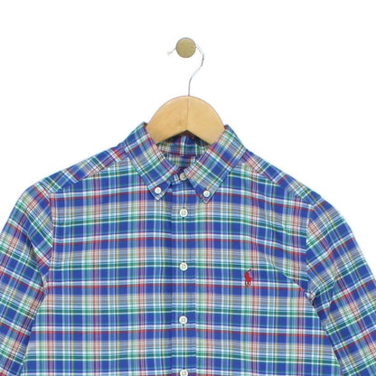 Boys Plaid Shirt Button Up Performance