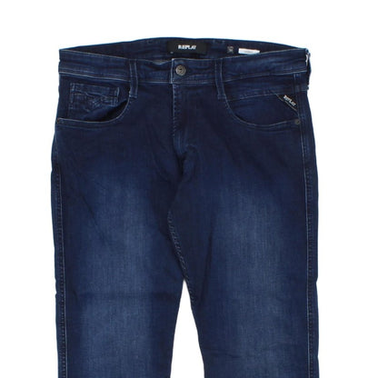 Mens Anbass Jeans Denim Slim Fit Dark Wash