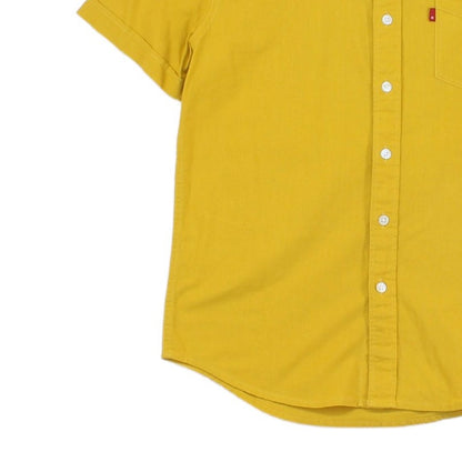 Mens Shirt Slim Fit Short Sleeve Button Up