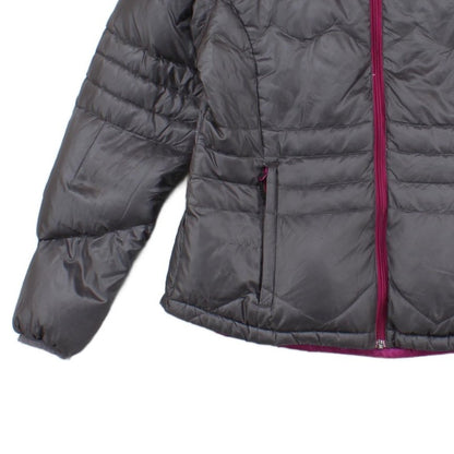Womens Quilted Jacket Lightweight Down Hooded Reversible
