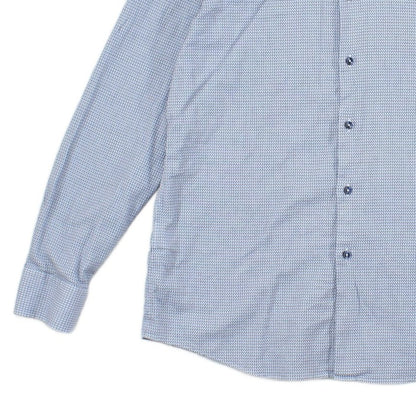 Mens Abstract Shirt Stretch Slim Fit Long Sleeve