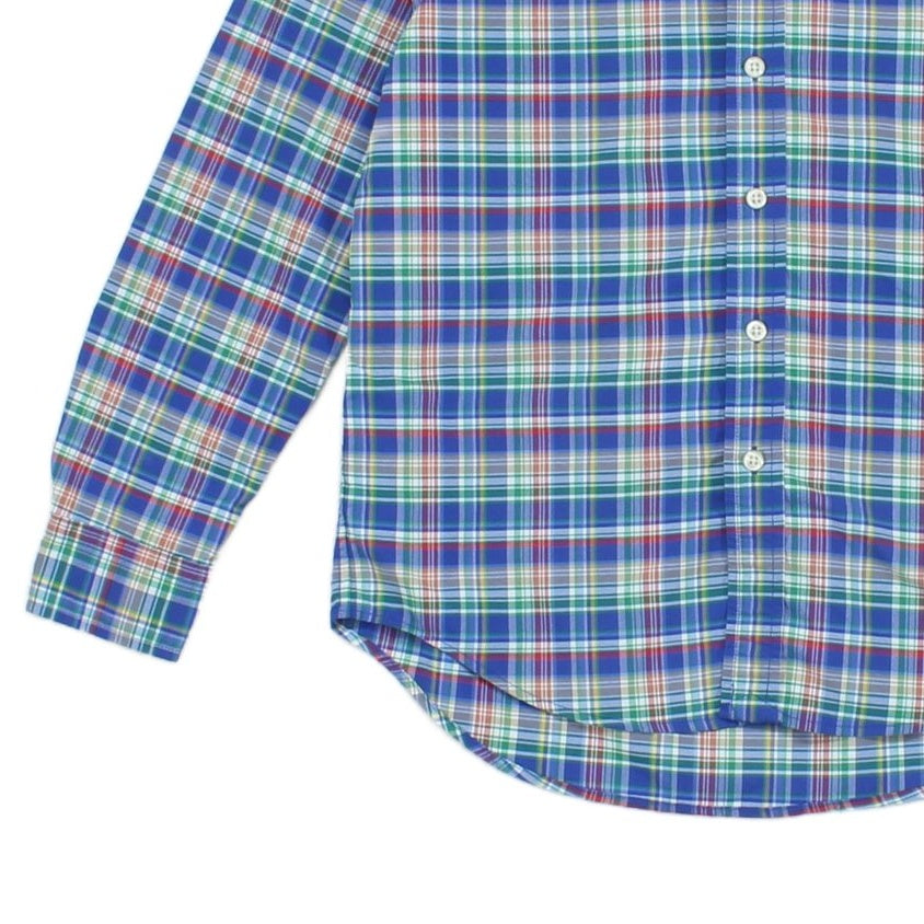 Boys Plaid Shirt Button Up Performance