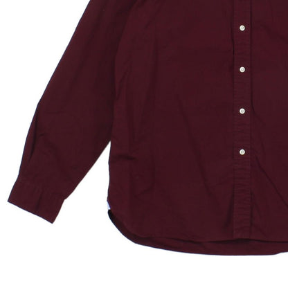 Mens Shirt Cotton Button Down Long Sleeve