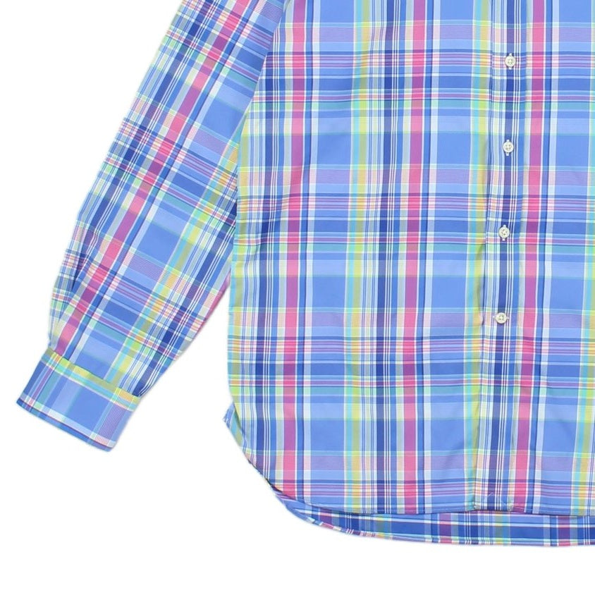 Mens Plaid Shirt Performance Button Up