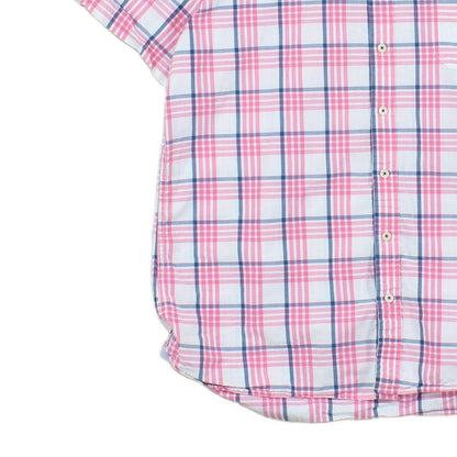 Mens Plaid Shirt Short Sleeve Custom Fit