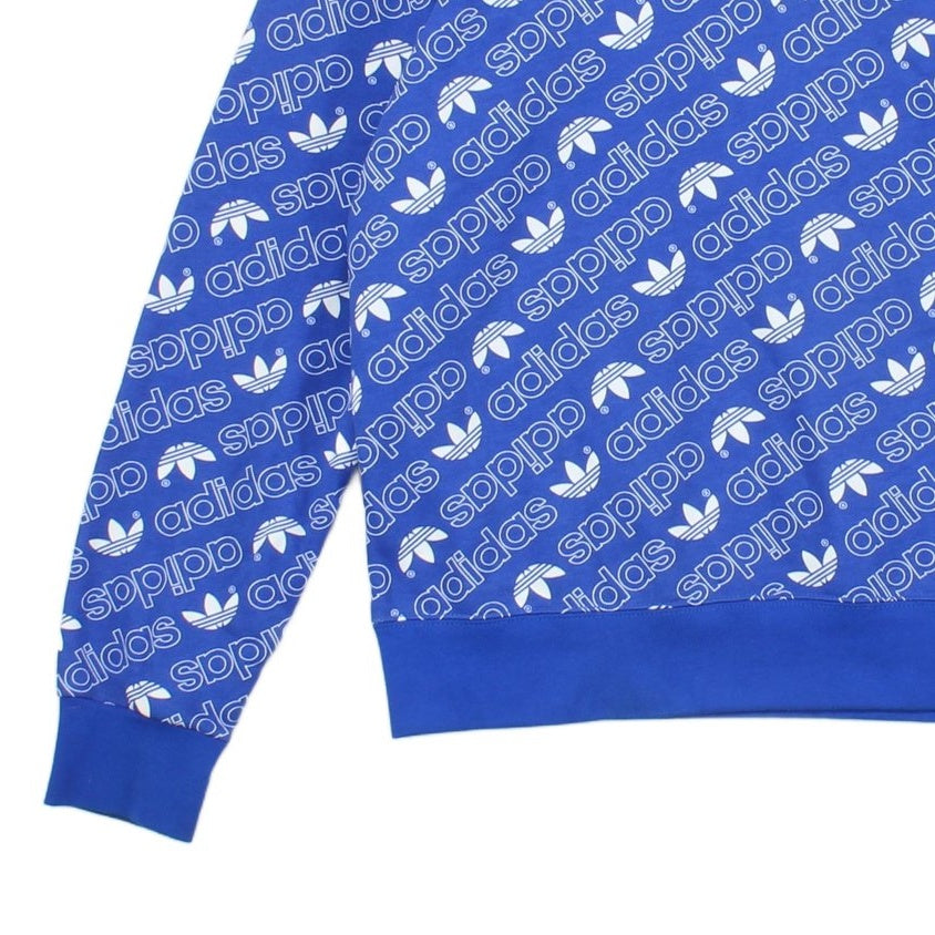 Mens Patterned Sweatshirt Logo Crew Neck