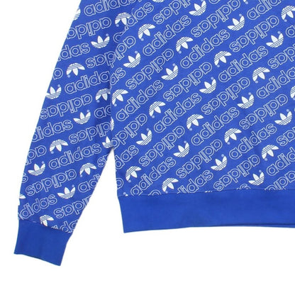 Mens Patterned Sweatshirt Logo Crew Neck