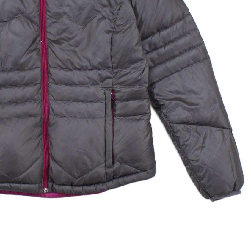 Womens Quilted Jacket Lightweight Down Hooded Reversible