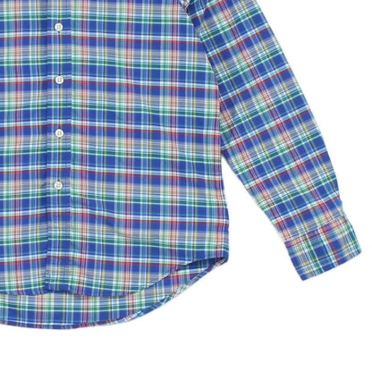 Boys Plaid Shirt Button Up Performance
