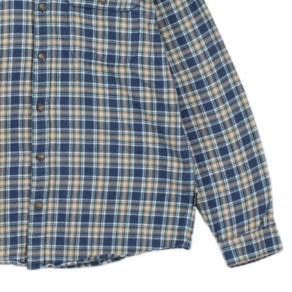 Mens Check Shirt Plaid Pattern Long Sleeve Cotton