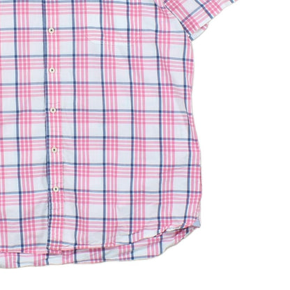 Mens Plaid Shirt Short Sleeve Custom Fit