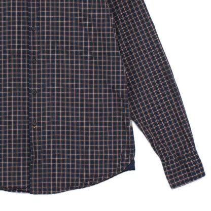 Mens Shirt Check Slim Fit Long Sleeve