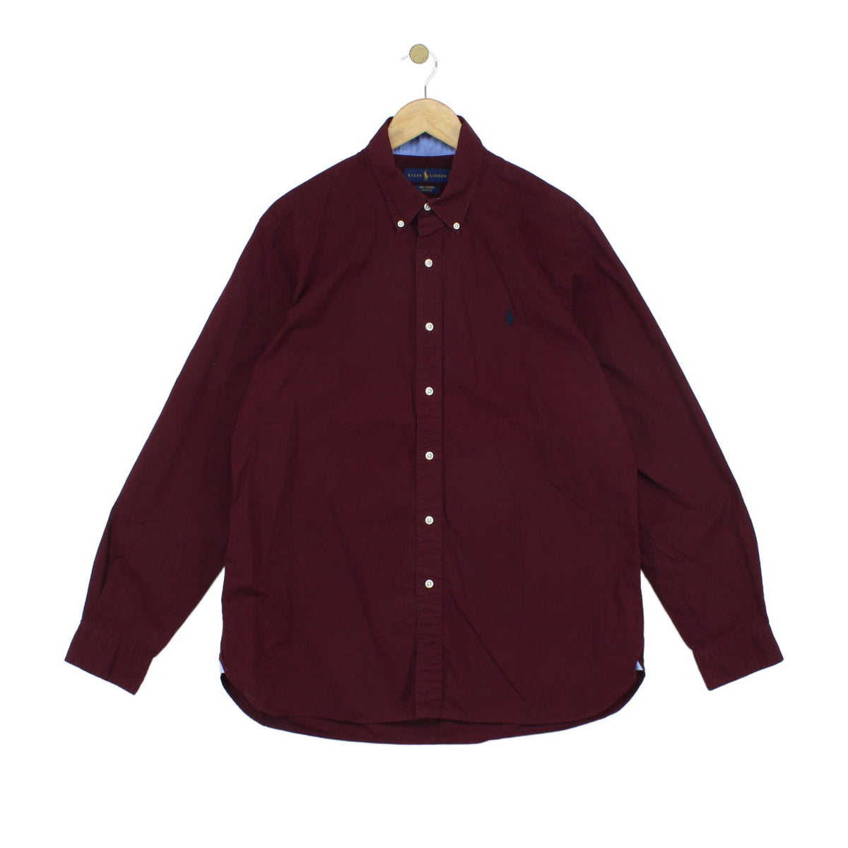 Mens Shirt Cotton Button Down Long Sleeve