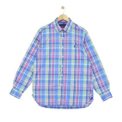 Mens Plaid Shirt Performance Button Up