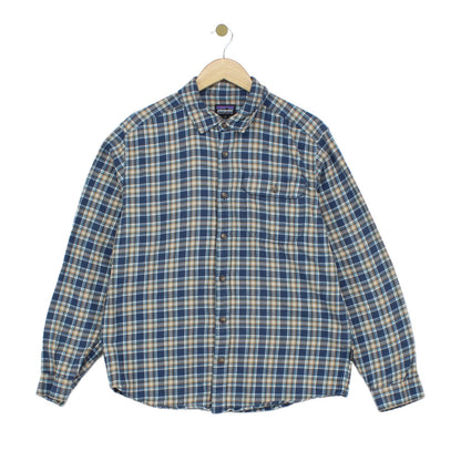 Mens Check Shirt Plaid Pattern Long Sleeve Cotton