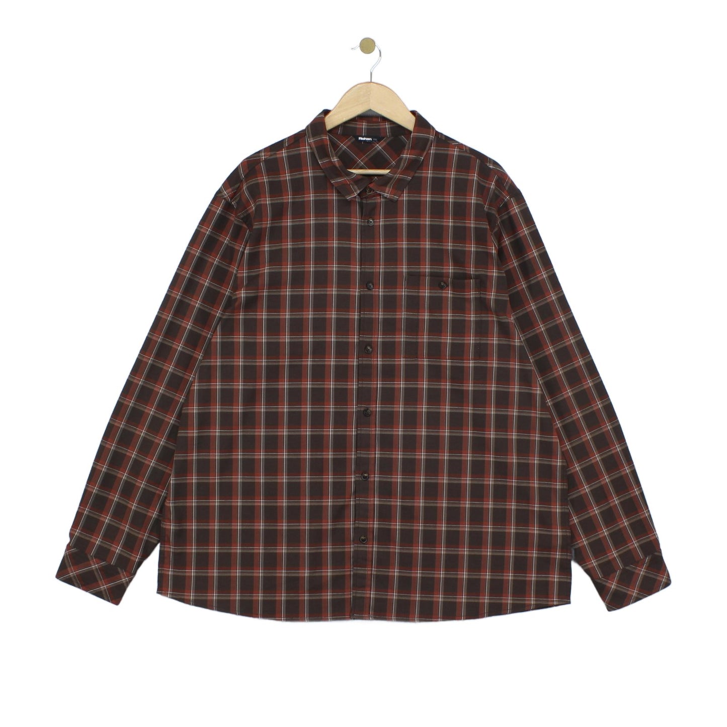 Mens Check Shirt Long Sleeve Plaid