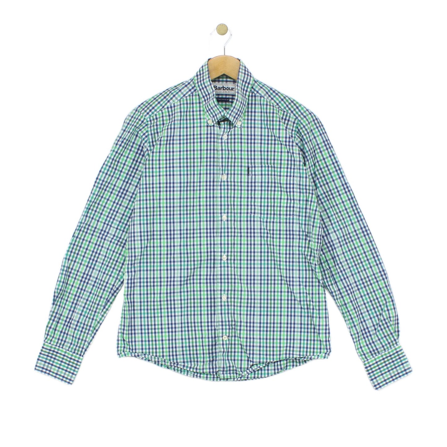 Mens Check Shirt Tailored Long Sleeve