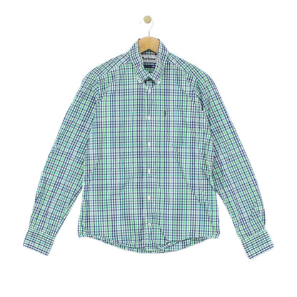 Mens Check Shirt Tailored Long Sleeve