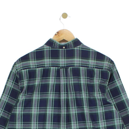 Mens Oxford Plaid Shirt Long Sleeve Button Up