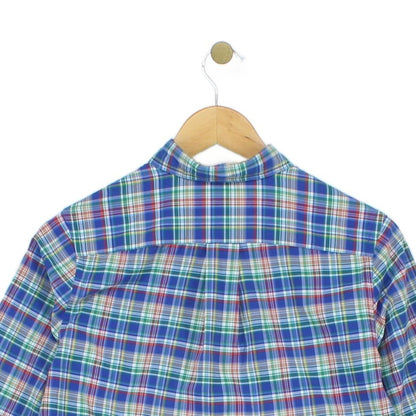 Boys Plaid Shirt Button Up Performance