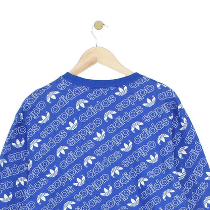 Mens Patterned Sweatshirt Logo Crew Neck
